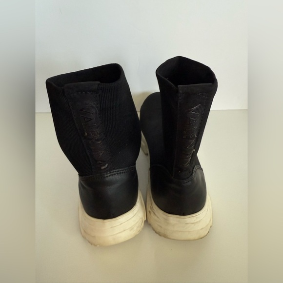 Valentino Womens Woven Logo Graphic Slip On Stretch Sock Sneakers Black Size 9 - Picture 4 of 7